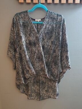 Maurices Black and White Printed Blouse
